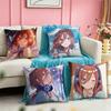 Anime Miku Nakano Pillow Case Square DoubleSided Sofa Cushion Cover Bedroom Bedside Pillow