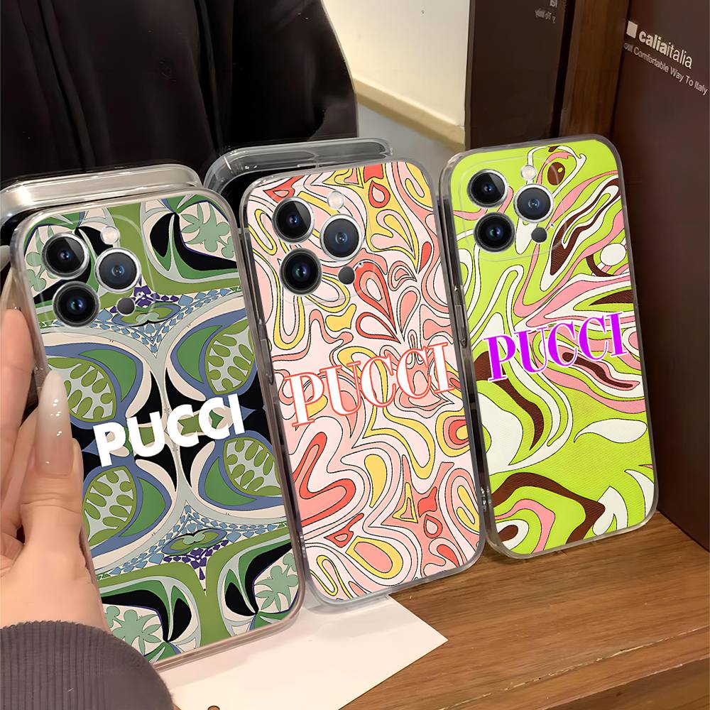 Custodia per Telefono E-Emilio Logo Pucci Per IPhone 17 16 14 11 12 13 15 Pro Max 14 Plus 17 Air Cover