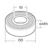 MTB Rubber Sealed Section Size Thin 10pcs 15*24*5 2pcs Bike MTB