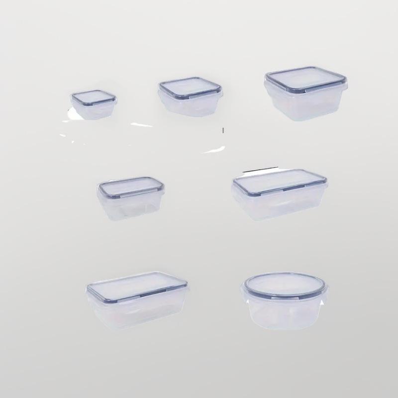 26dílná vzduchotěsná plastová sada nádob na potraviny s víčky - Nepropustná, průhledný organizér do lednice