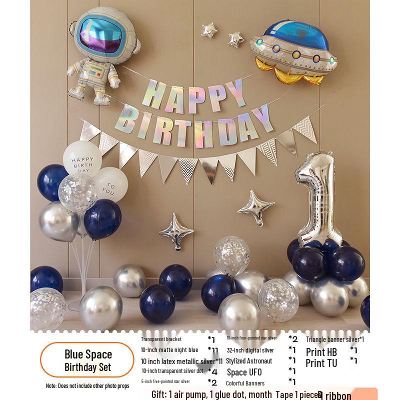 

Набір повітряних куль на перший день народження малюка: Прикраса фонової стіни для церемонії повзання для хлопчиків та дівчаток Numbers can be freely noted (default number 1)