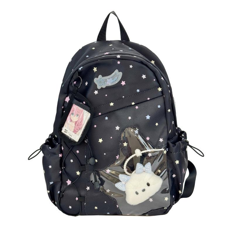 Schoolbag Korean Ins Cartoon Casual Backpack Bag Female Niche Design Large Capacity Junior High School Student Schoolbag Versatile Backpack