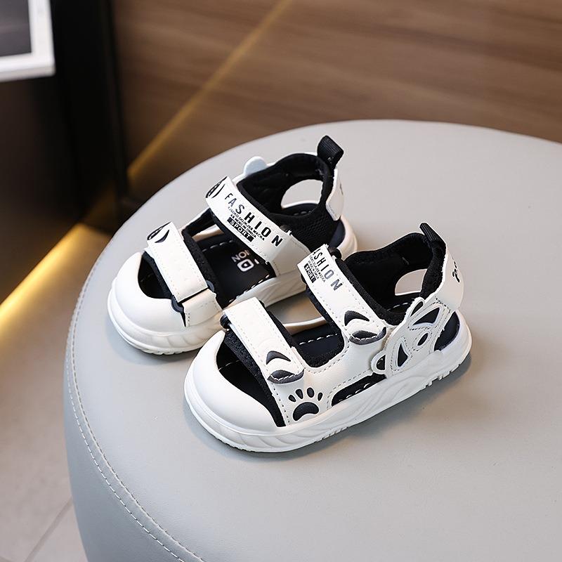 Летняя новая детская обувь детские сандалии мальчишеская обувь для ходьбы с мягкой подошвой закрытая обувь для малышей девочки 16