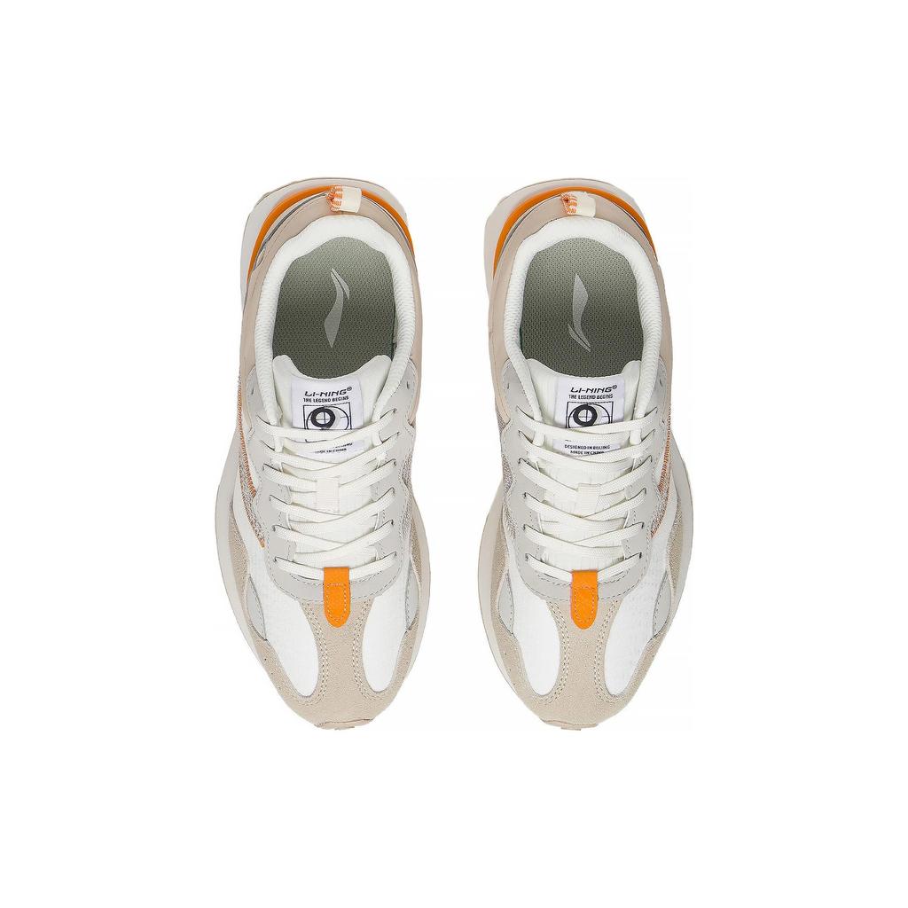 Li Ning Rebound Slip Resistant, Abrasion Resistant, Breathable Low Top Sports Casual Shoes Women's White Gray AGCS350-2