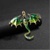 Pterosaur Enamel Brooch Pin Winter Rhinestone Lapel Pin Gothic Winter Jewelry