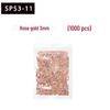 1000-Pack Gold & Silver Flat-Bottomed Steel Beads: Japanese Mini DIY Nail Art Rivets