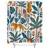 Tropical Jungle Style Shower Curtain Waterproof Anti Old Creative Pattern Design Home Decor Warm Living Easy-Clean Elevate Space