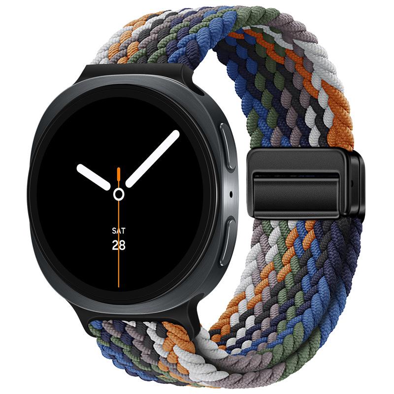 Nylon Braided Solo Loop Strap Suitable for Samsung Galaxy Watch 8 40mm/44mm Magnetic Band For Galaxy Watch 8 Classic Correa