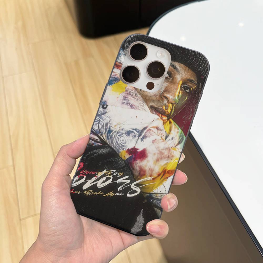 Rapper Youngboy Never Broke Again Phone Case For IPhone 17 16 15 14 13 12 11 Corrugated Frosted Soft Cover Anti-Slip
