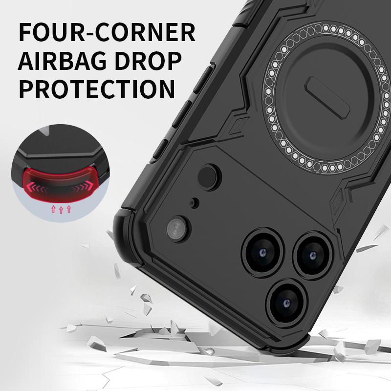 For iPhone 17 PRO Max Shockproof Armor Case Ring Holder Magnetic Heavy Duty Stand Phone Case For iPhone 11 13 14 15 16 Pro Max 17AIR