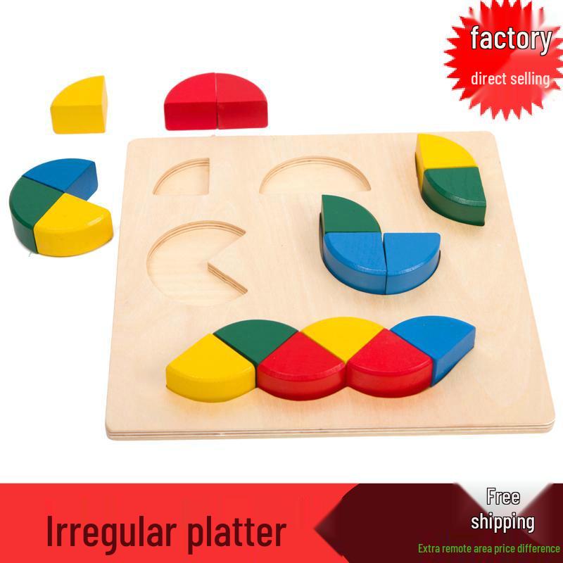 Montessori Sensory Math Puzzle & Educational Wooden Blocks for Kids
