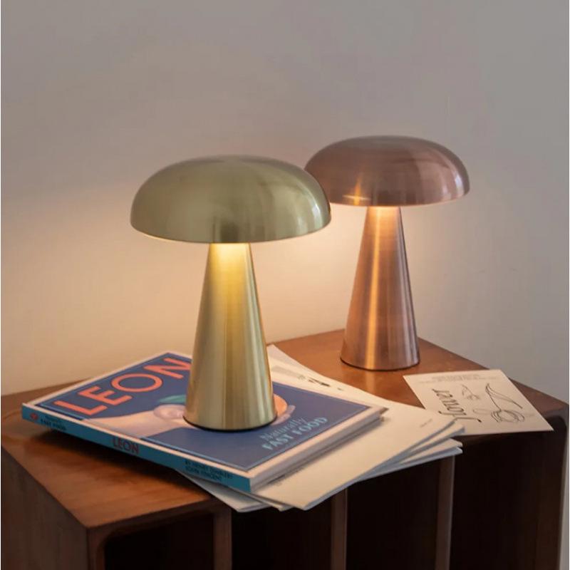 Danish Mushroom Lamp - Touch Bedside Night Light and Decorative Desk Lamp for Bars and Restaurants.