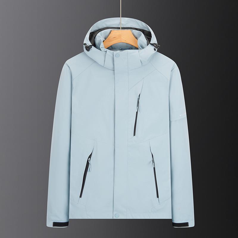 Unisex Outdoor Sun Weather Resistant Hooded Jacket for Hiking Camping 4XL