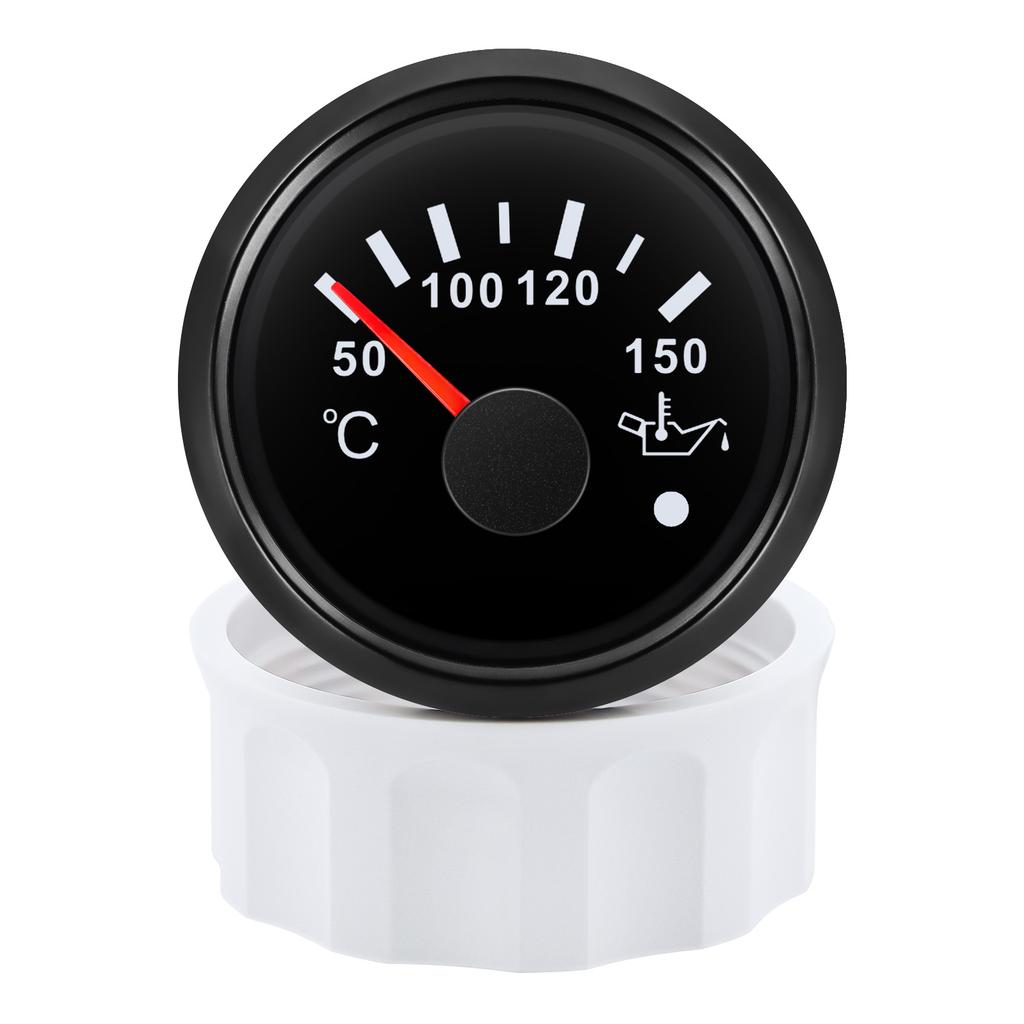 52MM Car Gauge Oil Temperature Gauge 50-150°C Digital Oil Temp Sensor 1/8NPT With Alarm For 12V 24V Car Boat Marine Motorcycle
