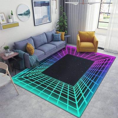 Fajne światło laserowe krata 3D wizualny dywanik do salonu mata podłogowa antypoślizgowy dywan rodzinny dywanik do biegania mata do jogi gra mata na krzesło biurowe