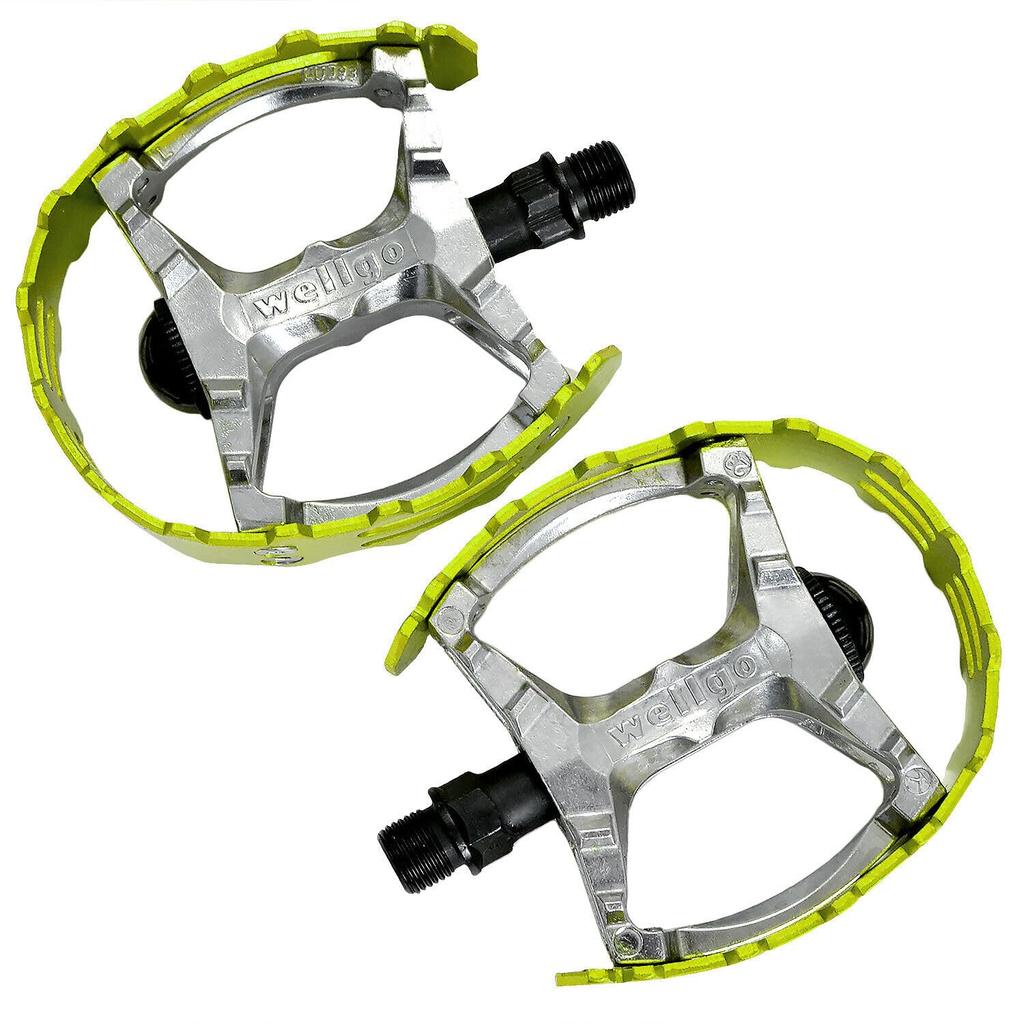 Wellgo Old school BMX MTB Bear Trap Bicycle WE2969 XC-II 9/16" Pedals, Green,