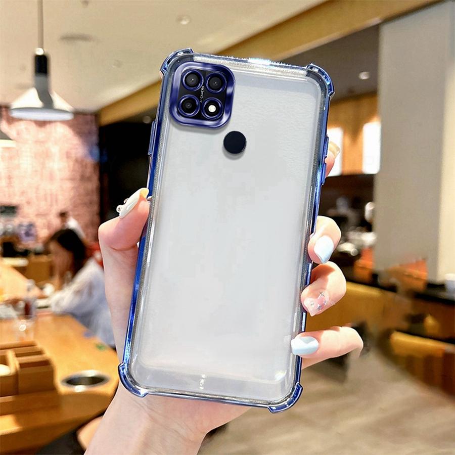 Airbag Shookproof Lens Case For Realme GT 5G 7 7T 14X 11 12 Pro Plus 12X 14 14T 8 9 5 6i 7i C31 Plating Silicone TPU Clear Cover