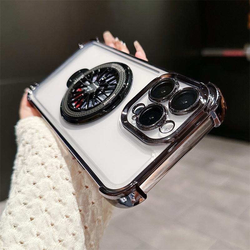 New iPhone17Pro rotating gyro bracket, four-corner mobile phone case, Apple 16 lens film, anti-drop protective case.