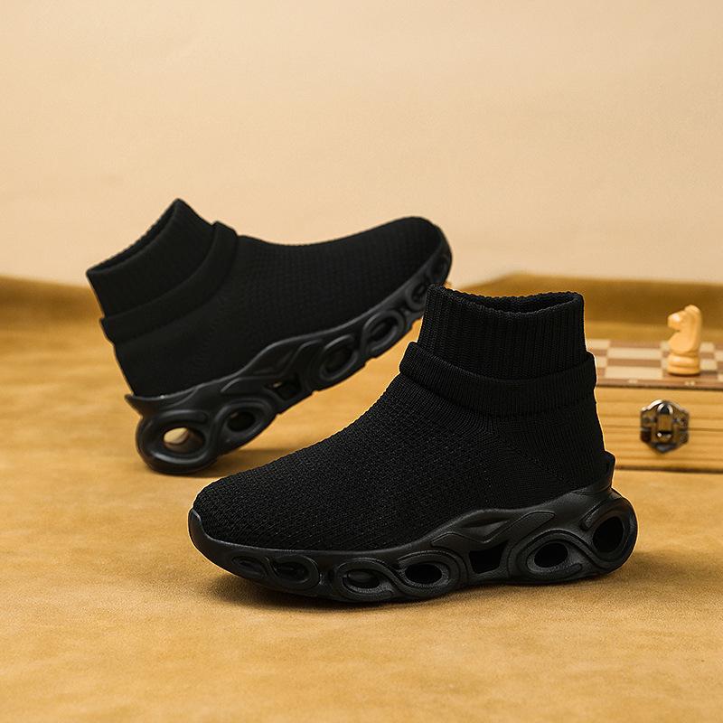 

Детские носки и обувь Мальчики и девочки Модные дышащие удобные нескользящие мягкая подошва Повседневные кроссовки Спортивная обувь из летучей ткани 40