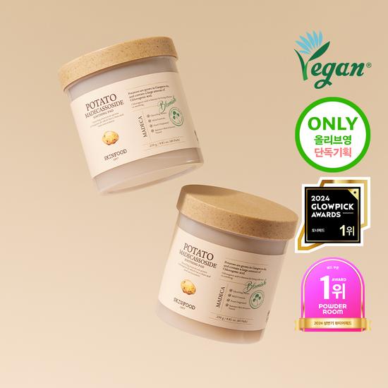 SkinFood Potato Madecassoside Soothing Pads 60 Sheets Double Promotion (Main Product + Main Product)