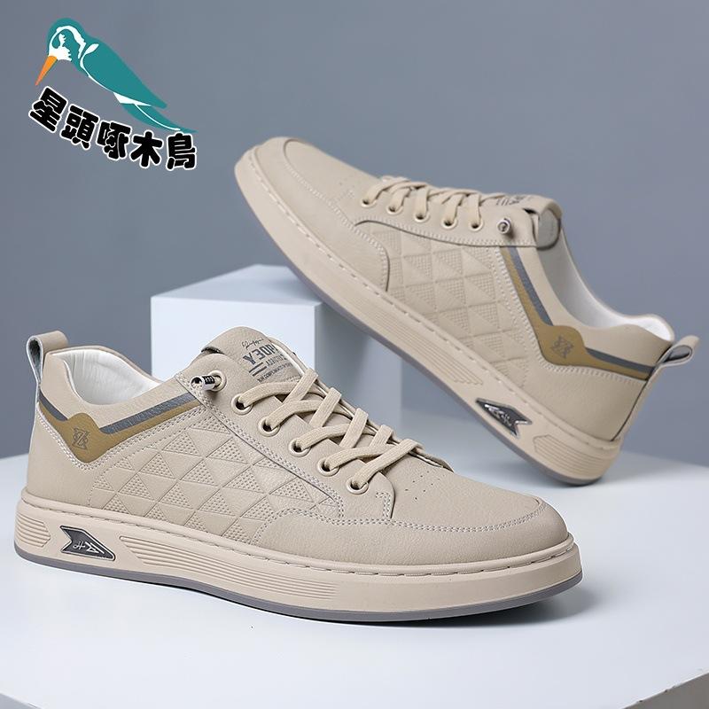 Spring trendy new men's shoes white shoes versatile soft soles men's trendy casual shoes shoes
