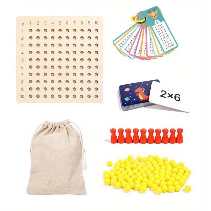 

Wooden Multiplication And Division Board - A Math Learning Game Used For Practicing Multiplication Tables To Enhance Math Skills