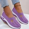 Women's Breathable Mesh Shoes Women Knit Flat Shoes 2026 Summer Women's Shoes Non-slip Lightweight Soft Sole Ladies Casual Shoes