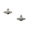 Náušnice Farah Saturnový reliéf Dámské náušnice Šedá barva zbraně 62010015S001S001