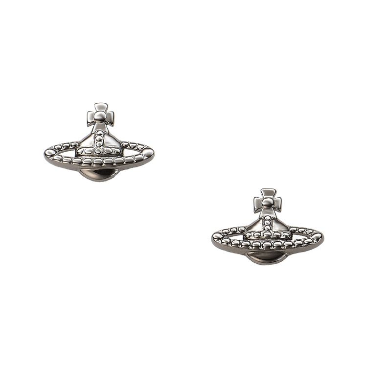 

Vivienne Westwood Farah Earrings Saturn Relief Women Earrings Gunmetal-Gray 62010015S001S001 Box