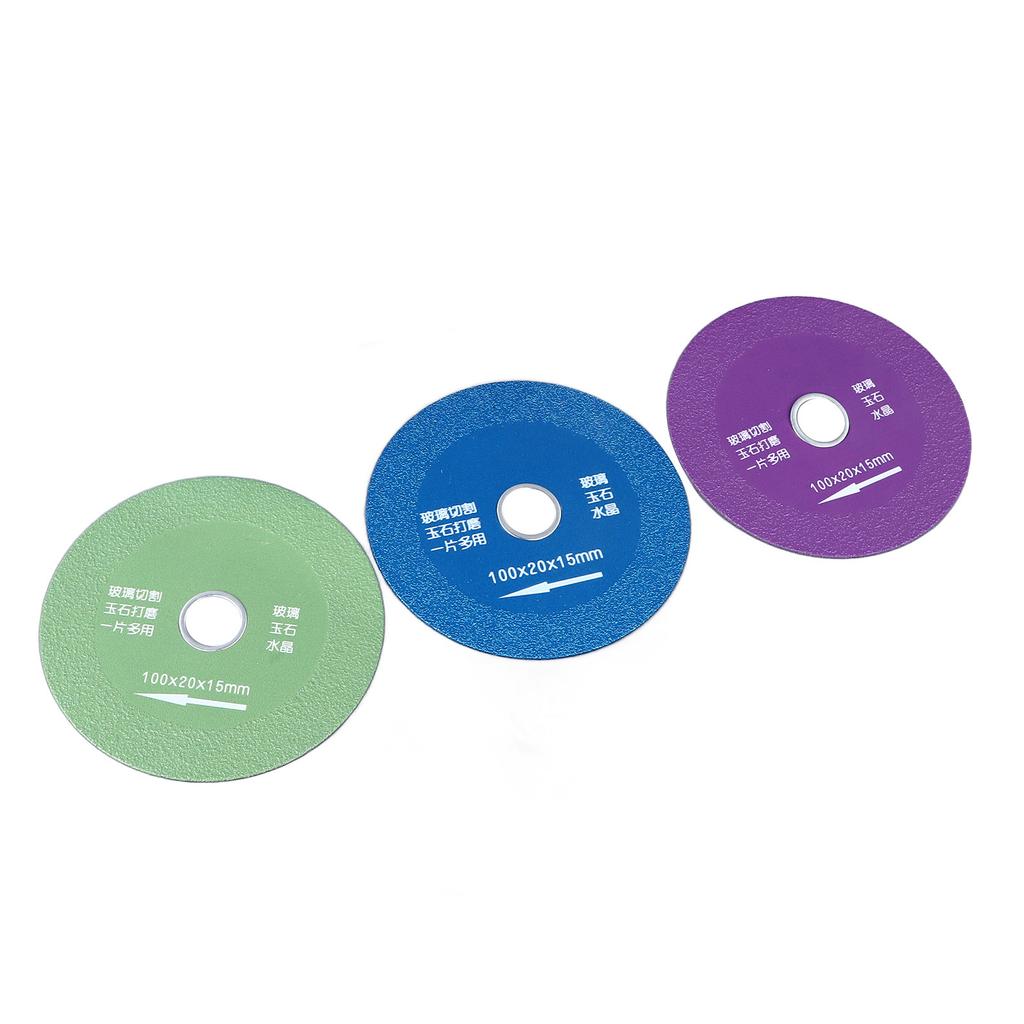 3PCS Set Glass Cutting Disc Green Blue Purple Super Slim Tile Cutting Blade for Ceramic