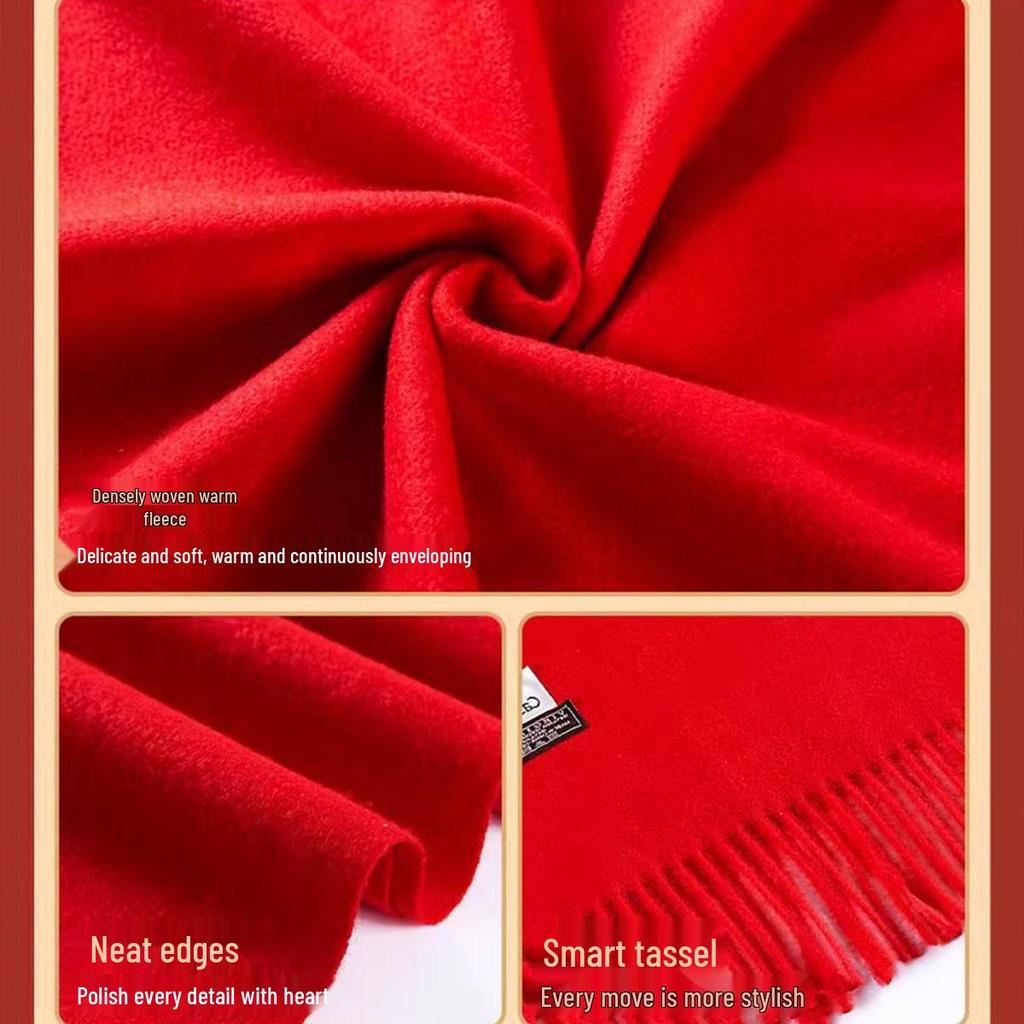Custom Embroidered Red Scarf for Annual Meetings and Class Reunions