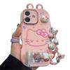 Hello Kitty Stand Compatible with Apple 17 Pro Max Phone Case 15/16 Huawei Honor Phone Case Full Coverage Soft Case