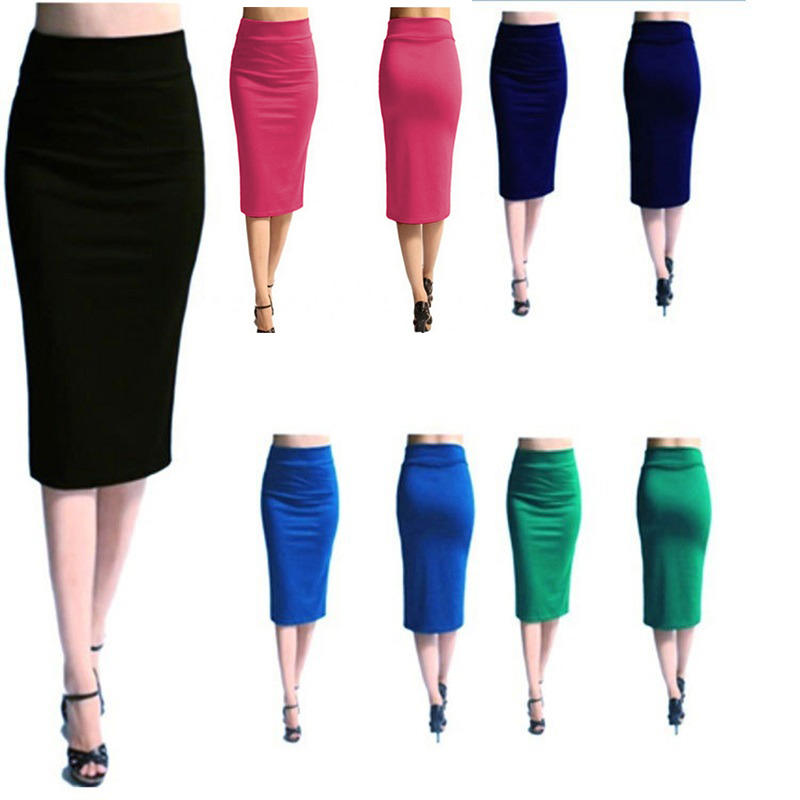Fashion Women Sexy Pencil Skirt Nightclub Style Slim Slimming Buttocks Knee-Length Skirt
