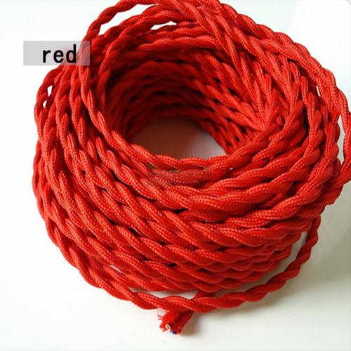 0,75 mm * 2-adriges elektrisches Kupferkabel, Vintage-Gewebekabel, gedrehtes Textilkabel, 2-adriges Textilkabel, Pendelleuchtenkabel, Edison-Beleuchtung