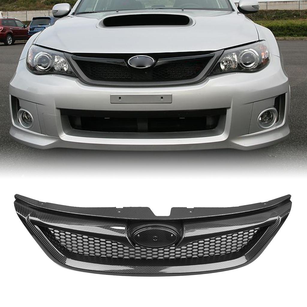 Griglia Anteriore Look Fibra di Carbonio/Lucida/Nera Opaca Griglia da Corsa Rete Griglia Superiore Paraurti Cofano Per Subaru Impreza 10.5ª 2011-2014