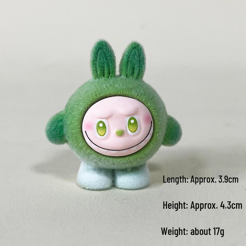 Cute Egg-shaped Flocked Rabbit Doll - Eye-catching DIY Resin Ornament for Live Stream Sales