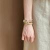 Natural Green Ghost Agate Beaded Crystal Bracelet Simple Retro Temperament Bracelet Light Luxury Versatile Niche Jewelry Women