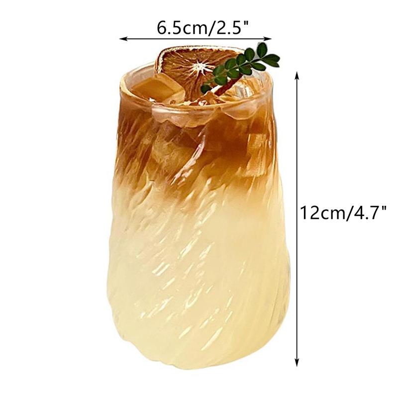 Transparente Kaffeetasse, Cocktailgläser, vertikale Maserung, Phnom Penh-Glas, Wassertasse, Safttasse, Kaffee, Whiskytassen