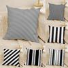 Minimal Classic Black & White Stripes Pillow Case linen pillow case sofa home decor cushion cover cushion cove