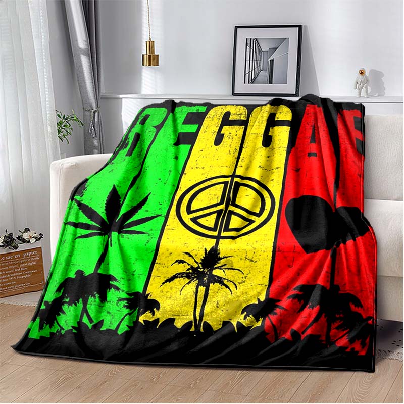 Bob Marley Album Blanket Reggae Music Jamaican Style Soft Flannel Blanket Home Sofa Bed Cover Warm Travel Christmas Gift Blanket