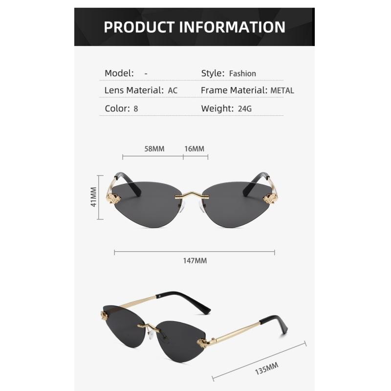 Women's sunglasses, new triangular frameless sunglasses.