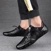 2025 Summer Men's New Fashion Driving Octopus Leather Soft Sole Versatile Breathable Men's Casual Leather Shoes