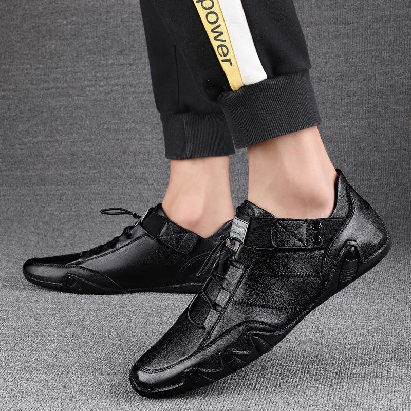 2025 Summer Men's New Fashion Driving Octopus Leather Soft Sole Versatile Breathable Men's Casual Leather Shoes