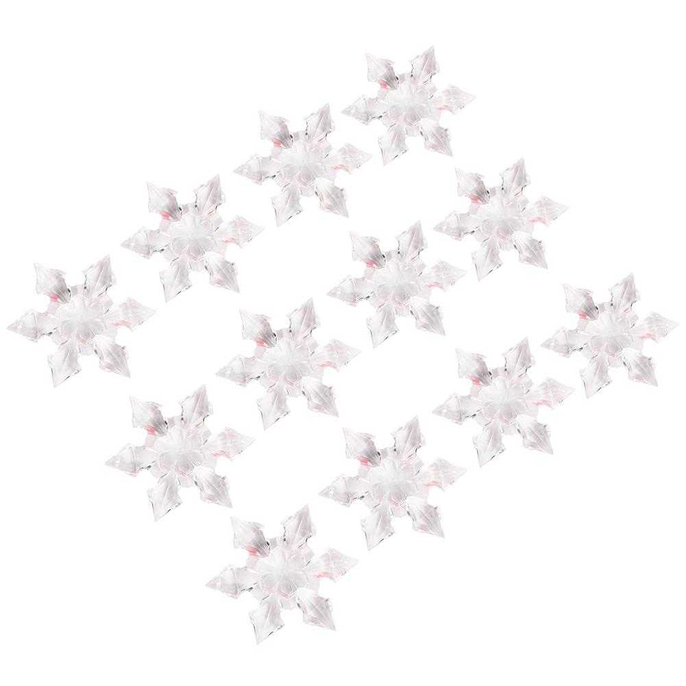 24 Pcs Snowflakes Ornament Transparent Acrylic Holiday Snowflakes for Christmas 4.5cm less thanbr(4.5cm Snowflakes Ornament )
