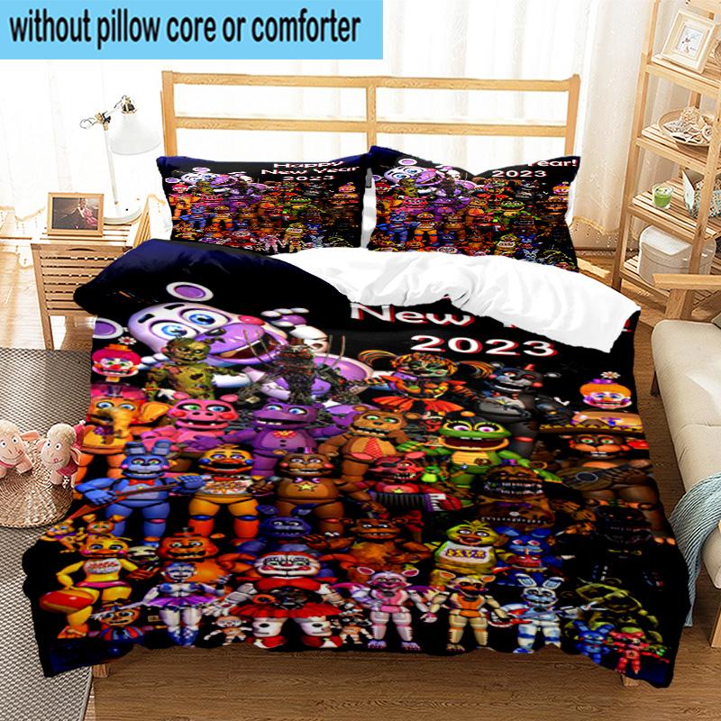 3PCS Five Nights At bears Horror 3pcs Bedding,Including 3PCS Duvet Cover And 2pcs Pillowcases Perfect for Christmas,Ideal for Bedroom, Dormitory