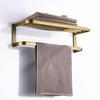 European Retro Copper Bathroom Shelf and Towel Rack in Antique Style