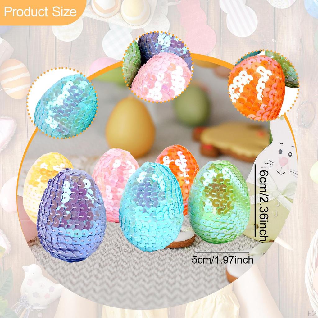 6 Sztuk Małe Piankowe Jajka Wielkanocne Sztuczne Ptaszki Ozdoby Dekoracyjne na Prezent Dom Wystrój Wnętrz