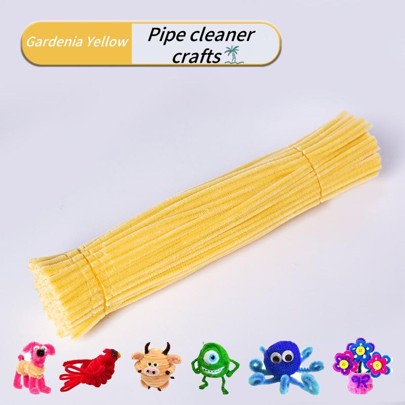 100 Pieces Pipe Cleaners Chenille Stem, Solid Color Pipe Cleaners Set for Pipe Cleaners DIY Arts Crafts Decorations