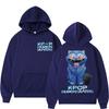 Anime K-Pop Demon Hunters Funny Derpy Tiger Hoodies Men Women Harajuku Fashion Fans Sweatshirt Oversized Fleece Casual Sportwear