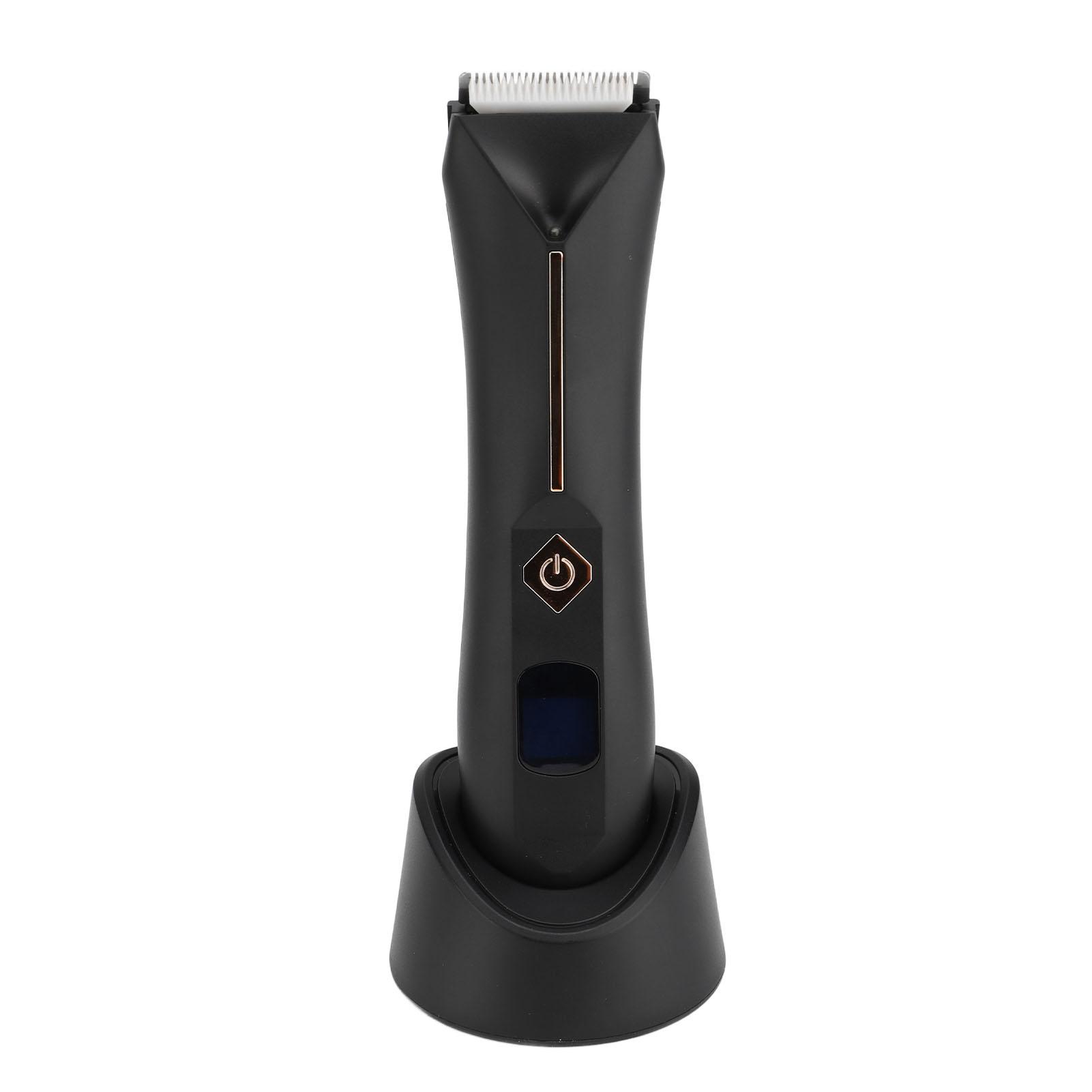 

Электрический триммер с лампой, 4 концевых гребня, ЖК-цифровой дисплей, аккумулятор 600 мАч, водонепроницаемость IPX7